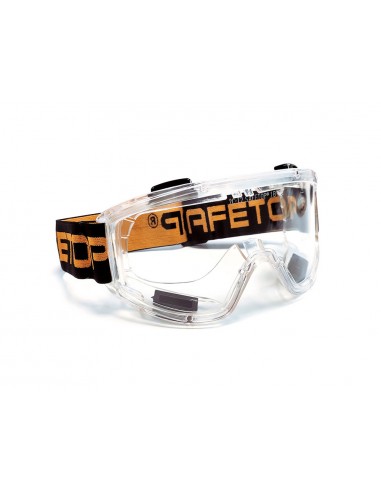 Gafas de proteccion safetop panavista panoramica pvc visor transparente con banda elastica