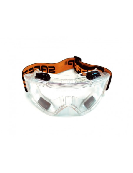 Gafas de proteccion safetop panavista panoramica pvc visor transparente con banda elastica Gafas de proteccion safetop panavista panoramica pvc visor transparente con banda elastica