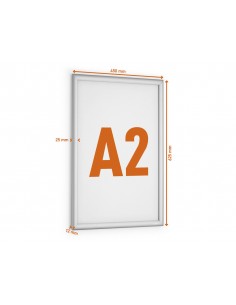 Marco portaanuncios durable outdoor a2 marco aluminio anodizado plata 645x470x12 mm