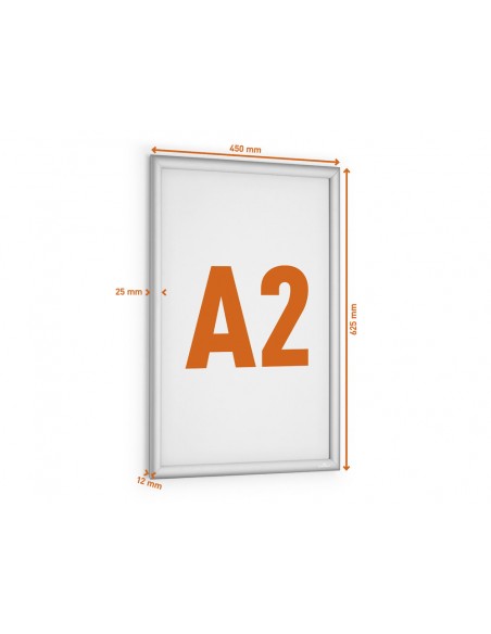 Marco portaanuncios durable outdoor a2 marco aluminio anodizado plata 645x470x12 mm
