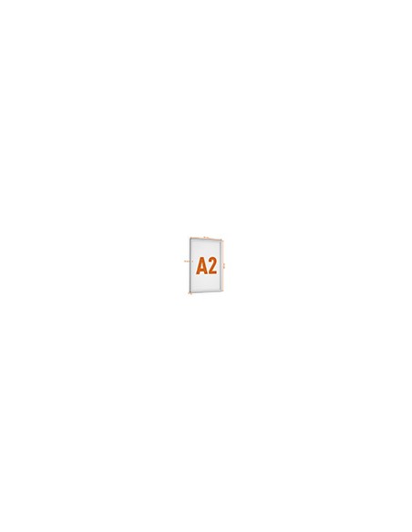 Marco portaanuncios durable outdoor a2 marco aluminio anodizado plata 645x470x12 mm