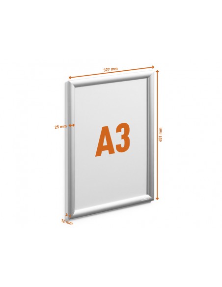 Marco portaanuncios durable outdoor a3 marco aluminio anodizado plata 470x350x12 mm