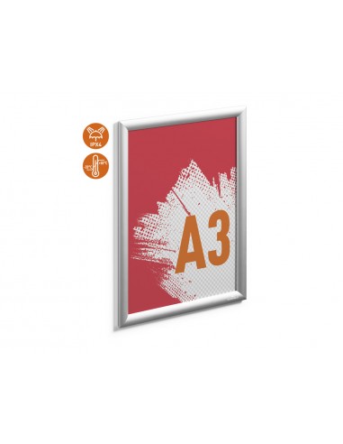 Marco portaanuncios durable outdoor a3 marco aluminio anodizado plata 470x350x12 mm