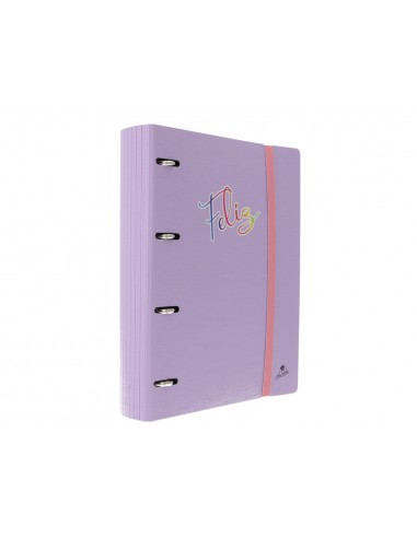 Carpeta 4 anillas 40 mm mixtas mariola polyfoam din a4 sin recambio pastel palabras
