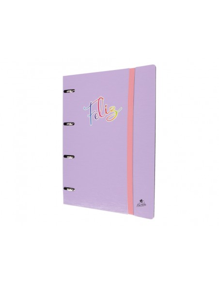 Carpeta 4 anillas 40 mm mixtas mariola polyfoam din a4 sin recambio pastel palabras