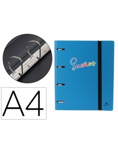 Carpeta 4 anillas 40 mm mixtas mariola polyfoam din a4 sin recambio palabras