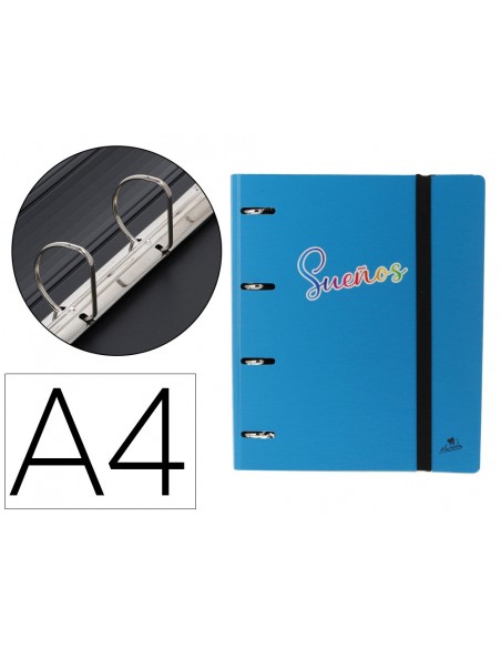 Carpeta 4 anillas 40 mm mixtas mariola polyfoam din a4 sin recambio palabras