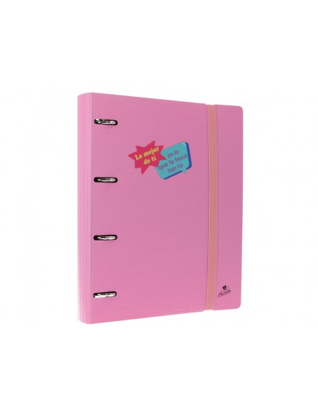 Carpeta 4 anillas 40 mm mixtas mariola polyfoam din a4 sin recambio estrellas pastel frases