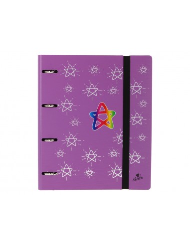 Carpeta 4 anillas 40 mm mixtas mariola polyfoam din a4 sin recambio estrellas