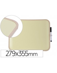 Pizarra blanca bi-office easy magnetica con rotulador color amarillo 279x355 mm