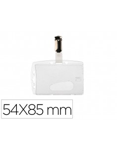 Identificador q-connect con pinza metalica uso vertical/horizontal 54x85 mm