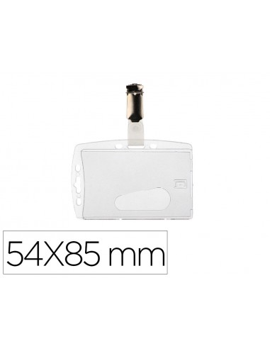 Identificador q-connect con pinza metalica uso vertical/horizontal 54x85 mm