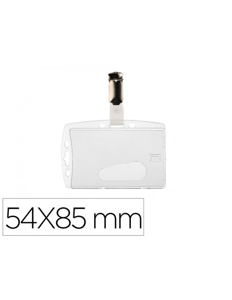 Identificador q-connect con pinza metalica uso vertical/horizontal 54x85 mm