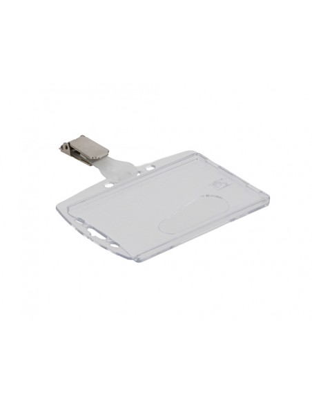 Identificador q-connect con pinza metalica uso vertical/horizontal 54x85 mm