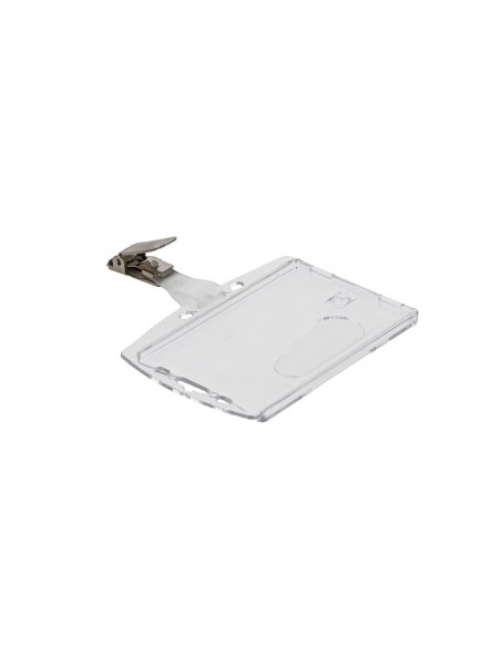 Identificador q-connect con pinza metalica uso vertical/horizontal 54x85 mm