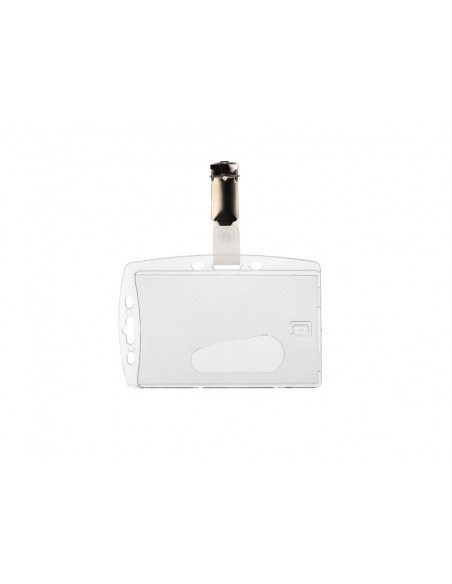 Identificador q-connect con pinza metalica uso vertical/horizontal 54x85 mm