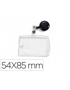 Identificador q-connect con cordon extensible uso vertical/horizontal 54x85 mm