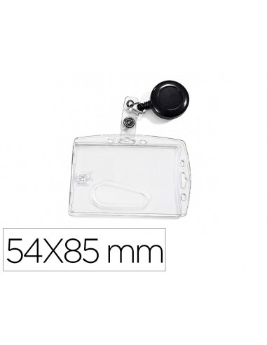 Identificador q-connect con cordon extensible uso vertical/horizontal 54x85 mm