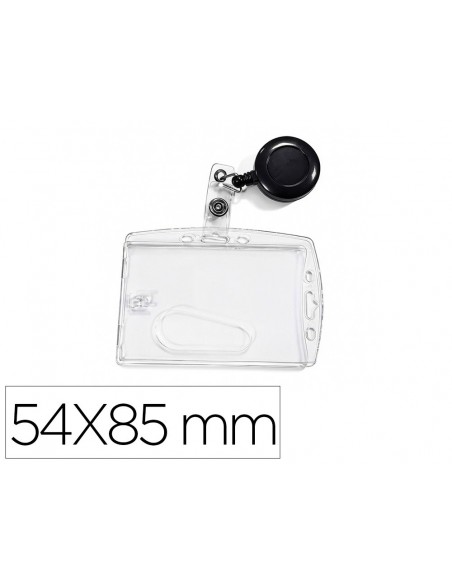Identificador q-connect con cordon extensible uso vertical/horizontal 54x85 mm
