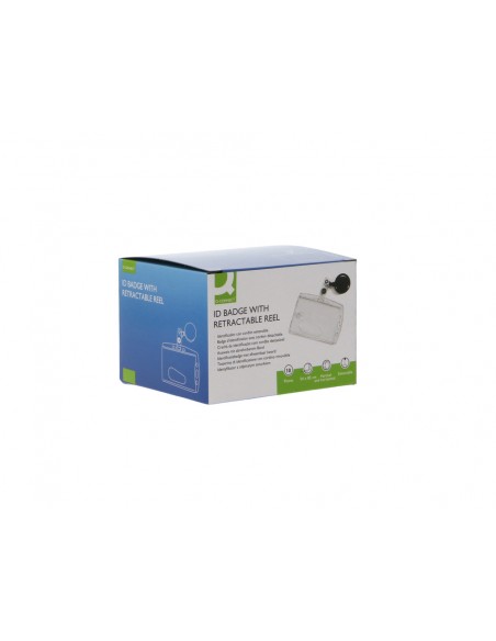 Identificador q-connect con cordon extensible uso vertical/horizontal 54x85 mm
