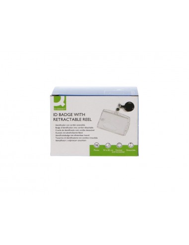 Identificador q-connect con cordon extensible uso vertical/horizontal 54x85 mm