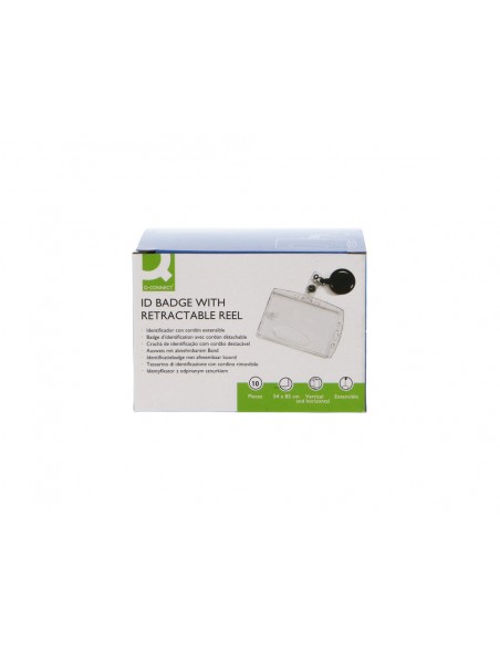 Identificador q-connect con cordon extensible uso vertical/horizontal 54x85 mm