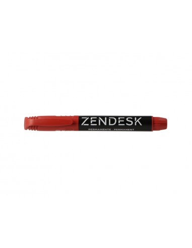 Rotulador zendesk marcador permanente rojo punta redonda 5mm