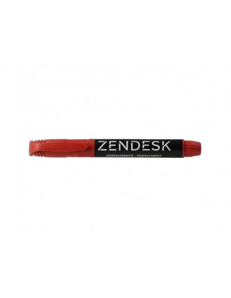 Rotulador zendesk marcador permanente rojo punta redonda 5mm