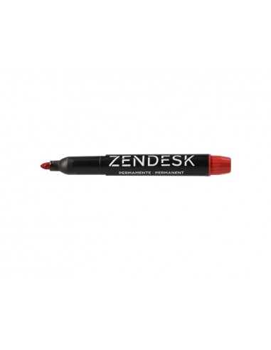 Rotulador zendesk marcador permanente rojo punta redonda 5mm