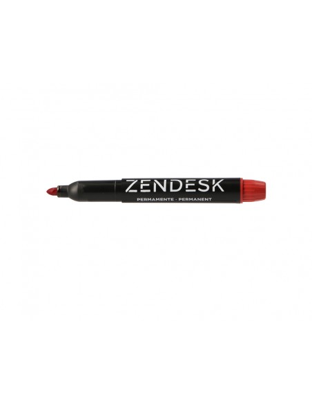 Rotulador zendesk marcador permanente rojo punta redonda 5mm