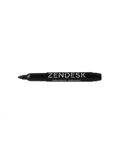 Rotulador zendesk marcador permanente negro punta redonda 5mm