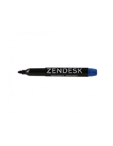 Rotulador zendesk marcador permanente azul punta redonda 5mm