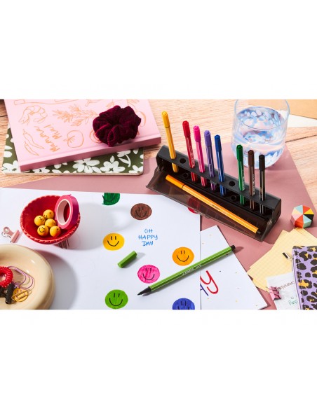 Rotulador stabilo acuarelable pen 68 estuche click set 10 unidades colores surtidos Rotulador stabilo acuarelable pen 68 estuche click set 10 unidades colores surtidos