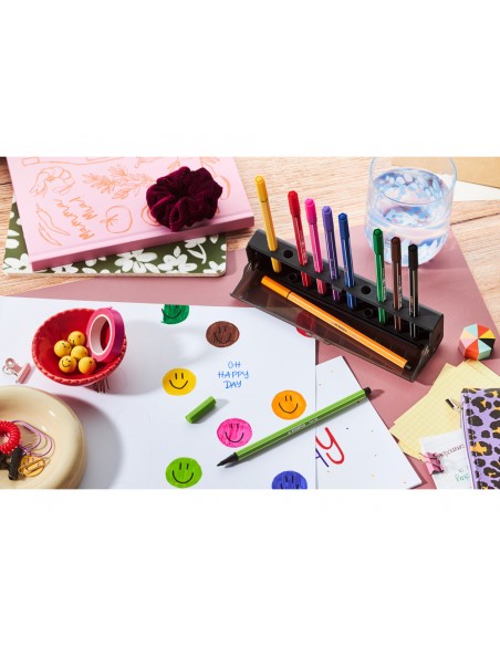 Rotulador stabilo acuarelable pen 68 estuche click set 10 unidades colores surtidos Rotulador stabilo acuarelable pen 68 estuche click set 10 unidades colores surtidos