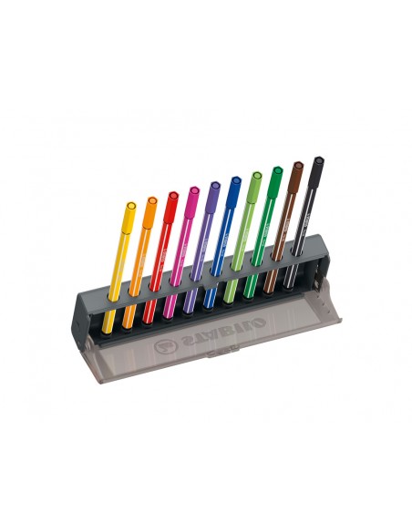 Rotulador stabilo acuarelable pen 68 estuche click set 10 unidades colores surtidos Rotulador stabilo acuarelable pen 68 estuche click set 10 unidades colores surtidos