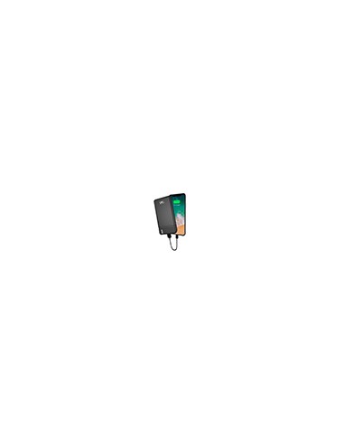 Bateria externa tnb 10000 mah micro usb + usb typo c color negro
