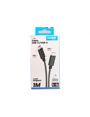 Cable tnb usb-c a usb-c longitud 1 m color negro