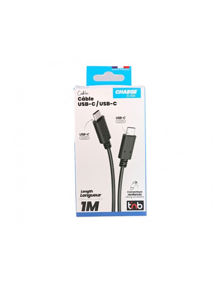 Cable tnb usb-c a usb-c longitud 1 m color negro