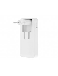 Cargador de pared tnb gan 65 w 2xusb-c+ usb-a plegable color blanco