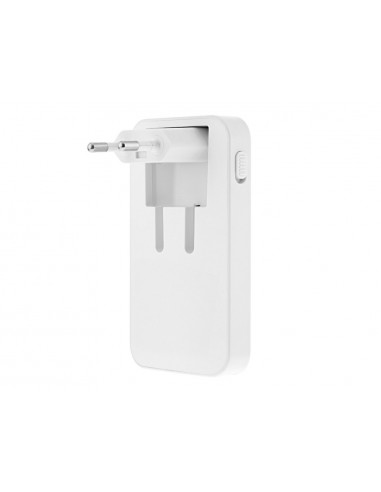 Cargador de pared tnb gan 65 w 2xusb-c+ usb-a plegable color blanco