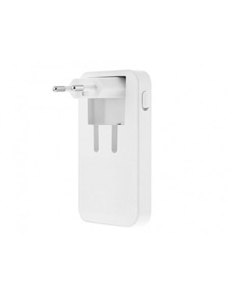 Cargador de pared tnb gan 65 w 2xusb-c+ usb-a plegable color blanco