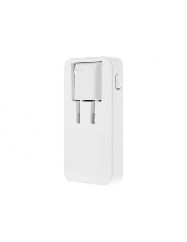Cargador de pared tnb gan 65 w 2xusb-c+ usb-a plegable color blanco