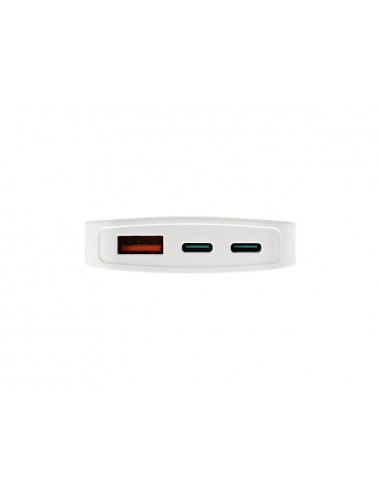 Cargador de pared tnb gan 65 w 2xusb-c+ usb-a plegable color blanco