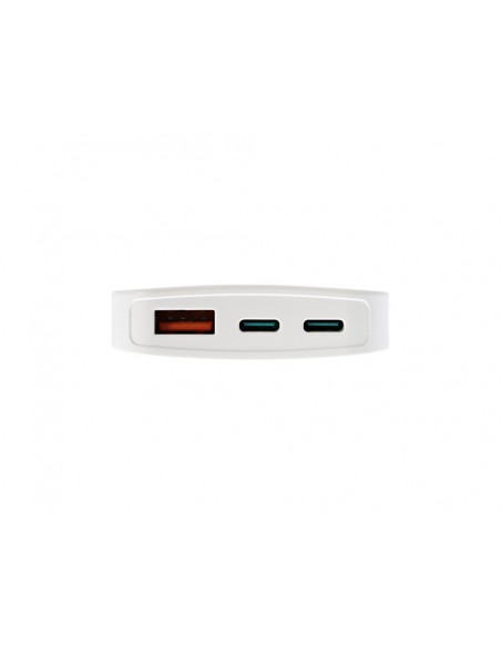 Cargador de pared tnb gan 65 w 2xusb-c+ usb-a plegable color blanco