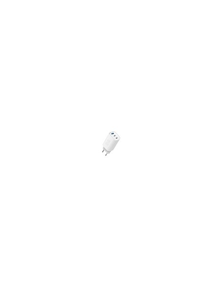 Cargador de pared tnb gan 65w 2xusb-c + usb a color blanco