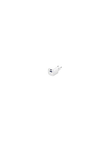Cargador de pared tnb gan 30 w usb-c + usb a color blanco