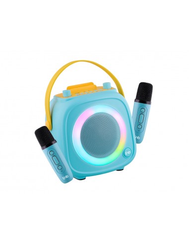 Karaoke tnb infantil 10 w bluetooth con luces led y 2 microfonos color azul