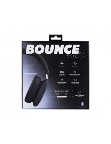 Auriculares tnb bounce max diadema inalambrico bluetooth con microfono color azul marino