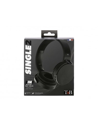 Auriculares tnb single2 diadema inalambrico bluetooth 5.0 color negro