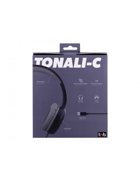 Auriculares tnb tonality supraaurales con cable usb-c color negro